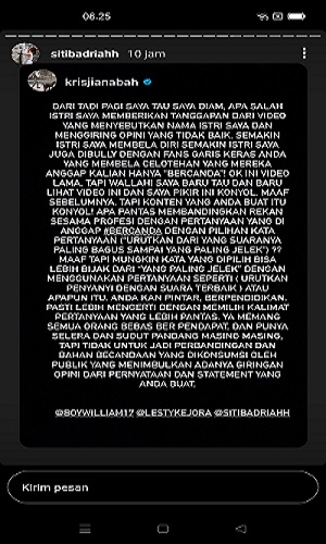 Geram Suara Istrinya Dibilang Jelek, Krisjiana Sebut Konten Boy William Konyol