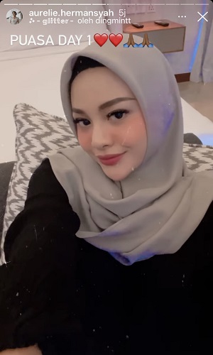 Aurel Kelewat Cantik Pakai Hijab, Atta Sampai Tidak Berhenti Lihat