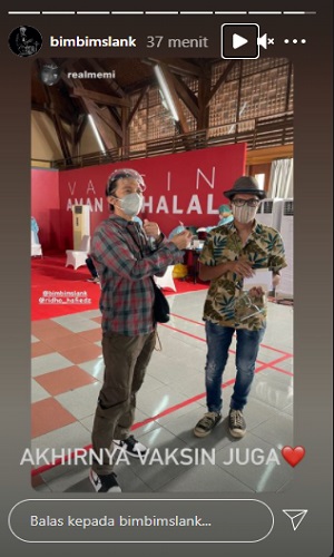 Terima Vaksinasi Covid-19, Bimbim Slank: Alhamdulillah Lancar