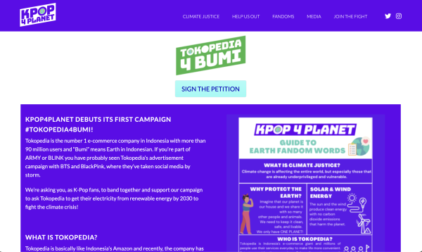 Penggemar K-pop Minta E-Commerce Terbesar Indonesia Pakai 100% Energi Terbarukan pada 2030
