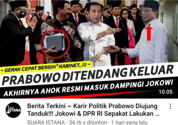 Beredar Video Narasi Prabowo Didepak dari Istana, Begini Fakta Sebenarnya