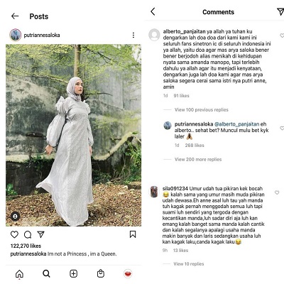 Arya Saloka Didoakan Cerai dari Putri Anne agar Bisa Menikah dengan Amanda Manopo