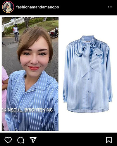 Blus Satin Sederhana Amanda Manopo Harganya Tetap Bikin Ngilu