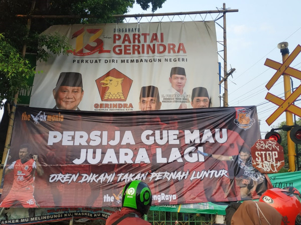 Persija Kampiun, Spanduk “Jakarta Juara” Bertebaran di Sudut Kota