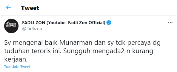 Munarman Ditangkap Terkait Terorisme, Fadli Zon: Tuduhan Kurang Kerjaan