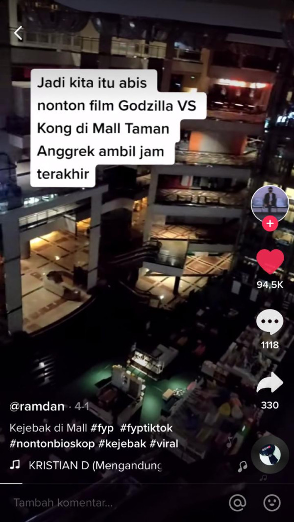 Viral Pengunjung Bioskop Terkunci Tengah Malam di Mall, Warganet Ingatkan Aksi Bunuh Diri Wanita