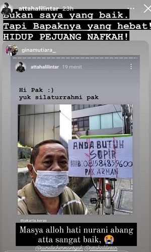 Alasan Atta Halilintar Bantu Pria Paruh Baya Cari Kerja Bikin Kagum