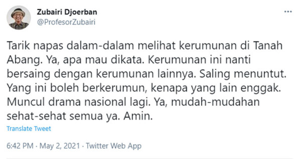 Kerumunan di Pasar Tanah Abang, IDI: Mudah-mudahan Sehat Semua