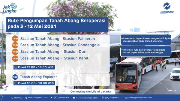 Bingung Cari Transportasi ke Tanah Abang, Catat Nih 4 Rute dan Jadwal Bus Pengumpan Transjakarta
