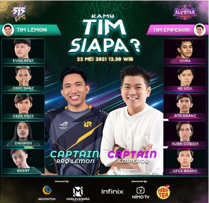 Hasil Voting Kapten Tim All Star MLBB