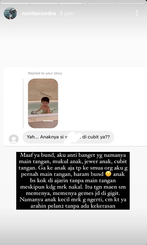 Diduga Bersikap Kasar pada Anak, Novita Condro: Maaf Ya Bund