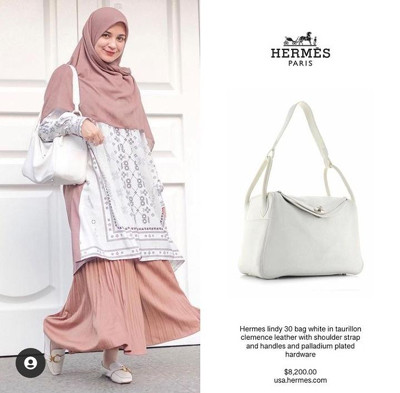 Padu Padan Tas Hermes dan Gamis ala Shireen Sungkar