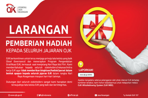 OJK Larang Stakeholder Beri Bingkisan Lebaran 2021 pada Seluruh Jajaran