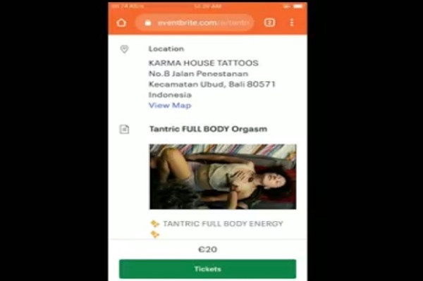 Terlanjur Viral! Kegiatan Kelas Orgasme di Ubud Bali Akhirnya Batal Digelar