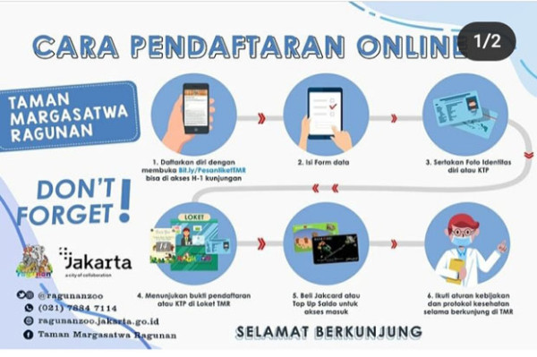 Wisata Kebun Binatang Ragunan Tetap Buka, Harus Daftar Online Dulu