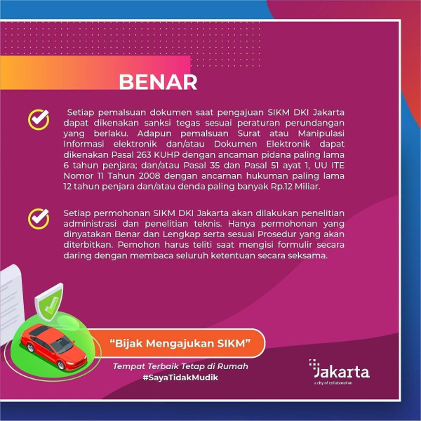 Begini Aturan SIKM yang Benar di Jakarta, Awas Banyak Beredar Informasi Hoaks