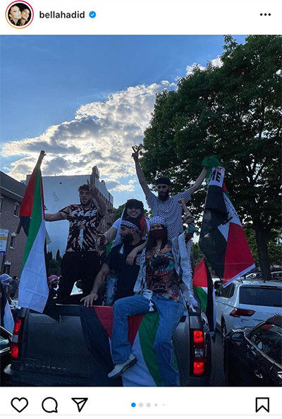 Bella Hadid Ikut Aksi Dukung Palestina, Penampilannya Jadi Sorotan