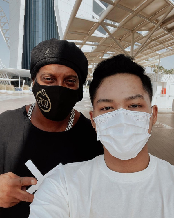 Azriel Hermansyah Ketemu Ronaldinho di Dubai, Atta Halilintar Iri