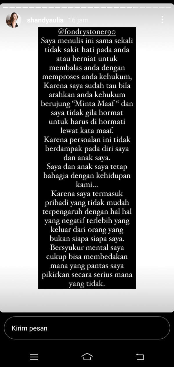 Anak Dihina Gizi Buruk, Shandy Aulia Tak Tinggal Diam