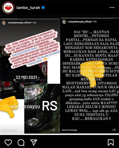 Lucky Alamsyah Semprot Mantan Pejabat Inisial RS yang Serempet Mobil lalu Kabur, Netizen: Roy Suryo?