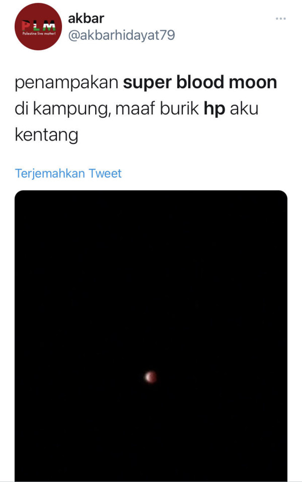 Warganet Antusias Hunting Foto Super Blood Moon dengan Smartphone, Keren Juga Hasilnya...