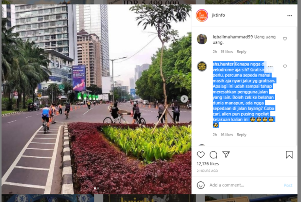 Warganet Sesalkan JLNT Casablanca Digunakan Pesepeda