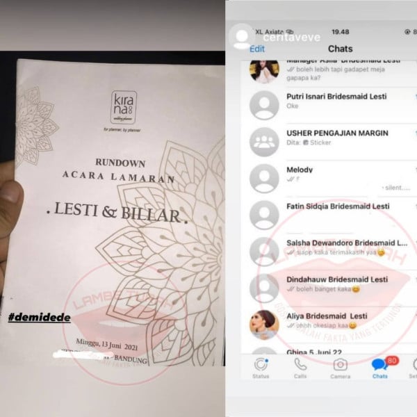 Bridesmaid Pernikahan Lesti-Billar Bocor, Ada Fatin hingga Dinda Hauw