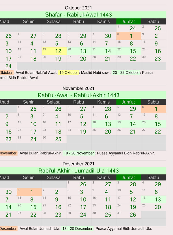 Kalender Islam 2021, Lengkap Selama Setahun Penuh