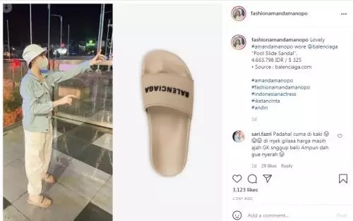 Amanda Manopo Pakai Selop Mewah Seharga Melebihi UMR