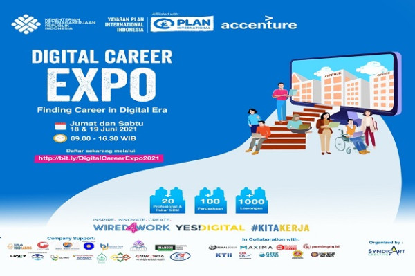 Kemnaker Bersama Plan Indonesia Menggelar Digital Career Expo 2021