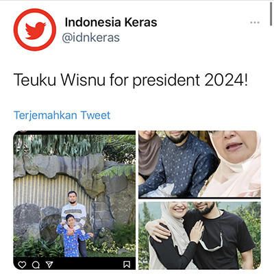 Gara-gara Bikin Jokes Receh, Teuku Wisnu Dicalonkan Jadi Presiden 2024