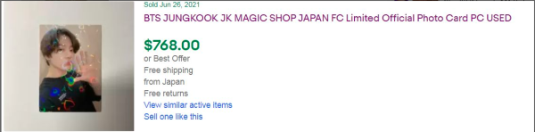 10 Photocard Termahal Jungkook BTS yang Terjual di eBay Tahun ini