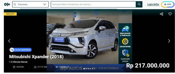 Stabilnya Harga Mobil Bekas Mitsubishi Xpander Ultimate Bikin Takjub
