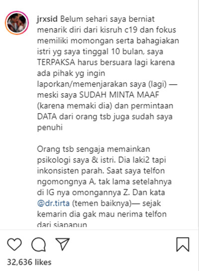 Terancam Dipolisikan, Jerinx Beri Sindiran Pedas pada Seterunya di Media Sosial