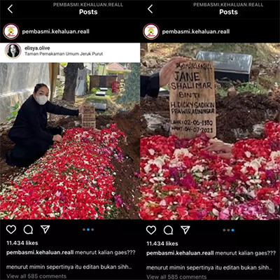 Foto Tangan Misterius di Makam Jane Shalimar Viral, Ini Faktanya!