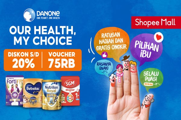 Masa PPKM Darurat, Danone dan Shopee Kampanyekan Belanja Produk Sehat secara Online