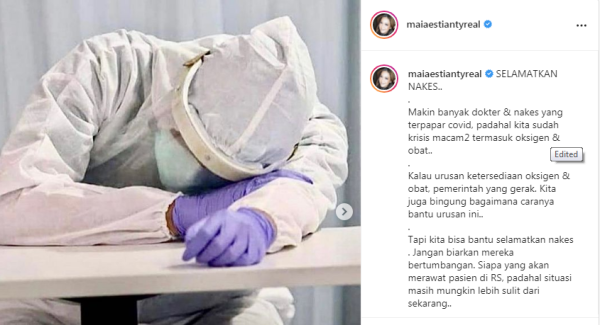 Support Para Nakes, Maia Estianty dan Cathy Sharon Ajak Masyarakat Berdonasi