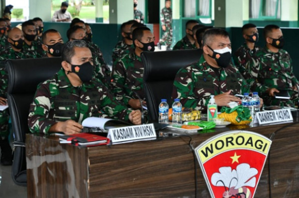 Amankan Obvitnas di Sultra, Satgas Yonif 725 Terima Arahan Kasad