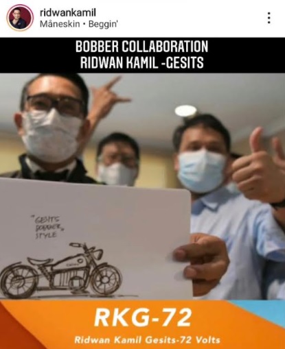 Keren! Ini Desain Motor Listrik Bobber Style Rancangan Ridwan Kamil