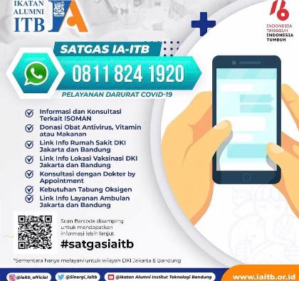 Bentuk Badan Penanggulangan Bencana, IA ITB Galang Tabung Oksigen dan Obat-obatan Covid-19