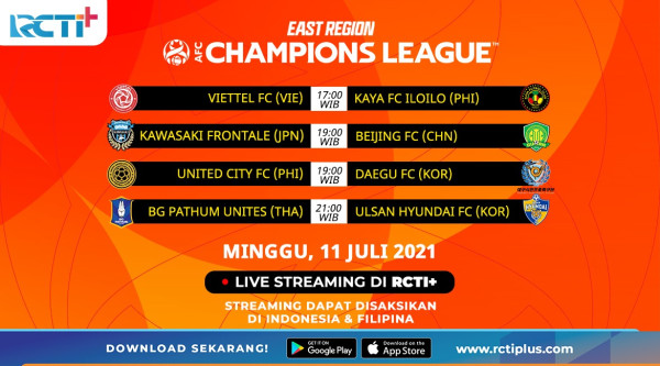 Live Streaming RCTI Plus: BG Pathum United vs Ulsan Hyundai
