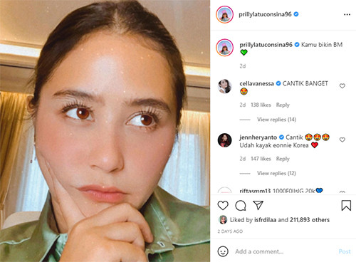 Prilly Latuconsina Bikin Status Menggoda, Sudah Punya Pacar Baru?