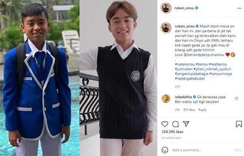 Ruben Onsu Terharu Lihat Betrand Peto Sudah SMA: Belom Mau Move On