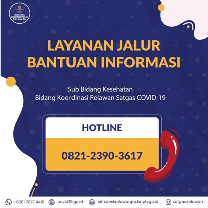 BKR Satgas Covid-19 Resmi Luncurkan Layanan Jalur Bantuan Informasi Covid-19