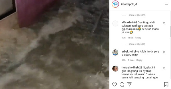 Banjir Terjang Permukiman Warga Sukatani Depok, Mirip Banjir Bandang