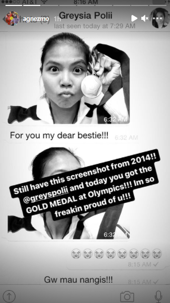 Agnez Mo Bangga Banget Greysia/Apriyani Raih Medali Emas