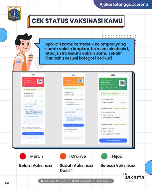 Vaksinasi Jadi Syarat Beraktivitas di Jakarta, Cukup Tunjukkan dari Ponsel Cek Caranya