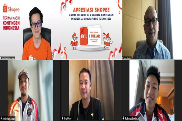 Sambut Kontingen Olimpiade Indonesia, Shopee Beri Kejutan