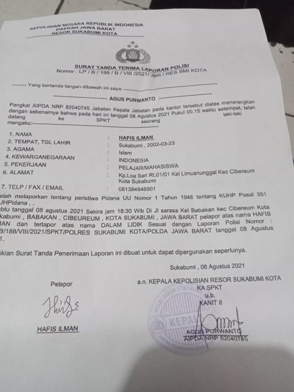 Kehabisan Bensin di Jalan, Pelajar di Sukabumi Diserang Genk Motor dengan Cerulit