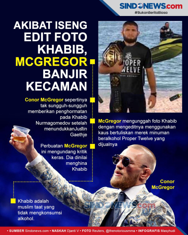 Masih Cedera, Conor McGregor Nekat Bertarung Pakai Kursi Roda